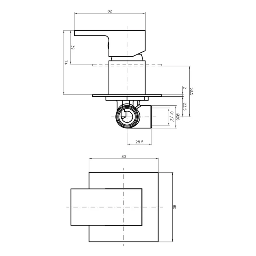 Miscelatore Doccia E200 completo ad incasso 1 via cromo